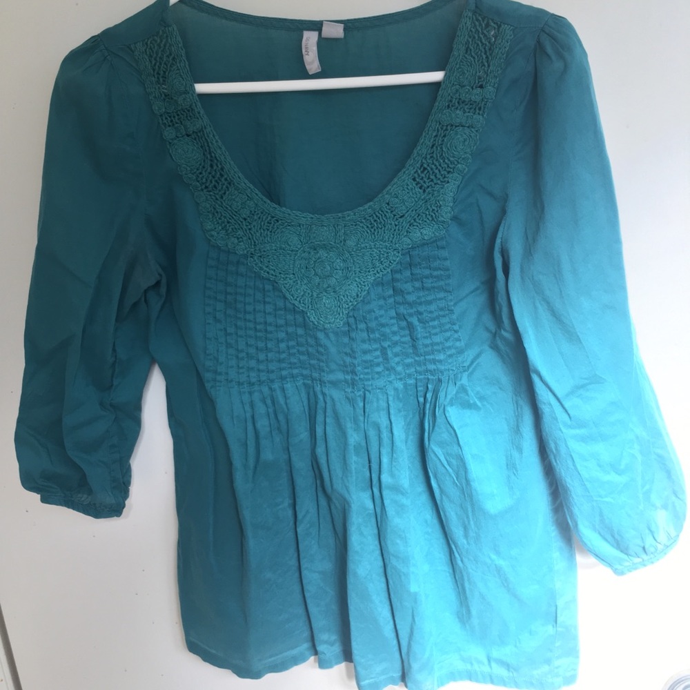 Teal blouse